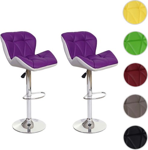 MVG Barhocker »MVG-A92«, 2er-Set, 360° drehbar - lila
