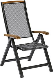 MERXX Klappsessel »Tilos«, Metall/Holz, BxHxT: 60 x 116 x 79 cm - grau