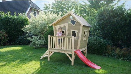 EXIT Toys Spielhaus »Crooky Spielhäuser«, BxHxT: 184 x 227 x 269 cm, grau/beige