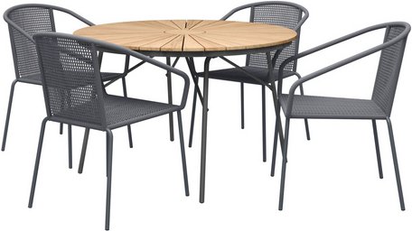 Cinas Gartenmöbelset »Ellen/Vito«, 4 Sitzplätze, Teakholz, 5-teilig - braun