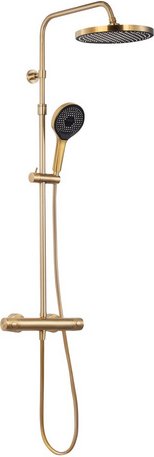 SCHÖNER WOHNEN KOLLEKTION Duschsystem »Glaia«, BxHxL: 37 x 114 x 31,5 cm, Metall, mattgold - goldfarben