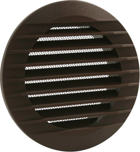 MARLEY Lüftungsgitter, rund, Hart-PVC (PVC-U), braun