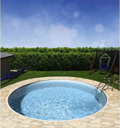 MYPOOL Rundpool, weiß, ØxH: 550 x 135 cm - beige
