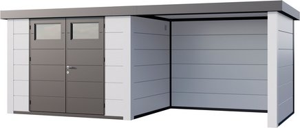 Telluria Gerätehaus »Classico«, BxHxT: 602 x 219 x 258 cm (Außenmaß inkl. Dachüberstand) - weiss