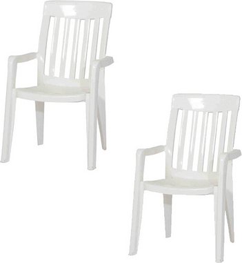 SIEGER Stapelsessel »Palma«, Kunststoff, 2-teilig - weiss