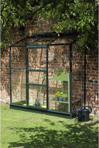 HALLS Gewächshaus »Altan«, BxT: 194 x 69 cm, 3 Sektionen, 3 mm Blankglas - gruen