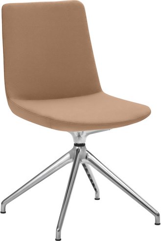 Mayer Sitzmöbel Stuhl »2008«, BxHxL: 48 x 88 x 55 cm, Aluminium/Stoff - braun