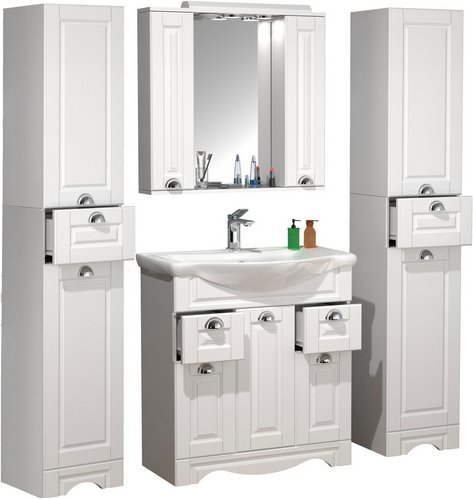 VCM Waschplatz-Set »Casalo«, 5-tlg., weiß - weiss