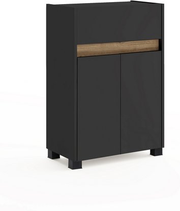 SCHILDMEYER Highboard »Cosmo«, BxH: 57 x 164,5 cm, anthrazit - schwarz