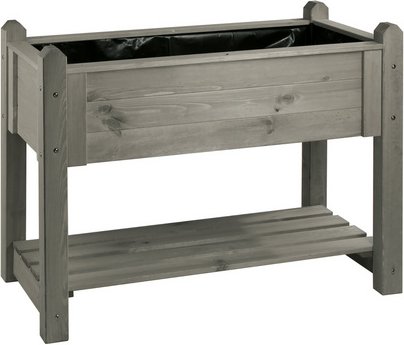 Wilk Kräuterbeet »Premium«, BxHxT: 113 x 84,5 x 59 cm, mit Ablage für Pflanz-Zubehör, vintage - grau