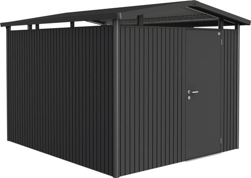 BIOHORT Gerätehaus »Panorama«, Metall, BxHxT: 273 x 227 x 318 cm (Außenmaße inkl. Dachüberstand) - grau