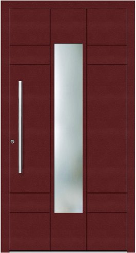KNOCK Aluminium-Haustür »Terra Nova«, purpur - rot