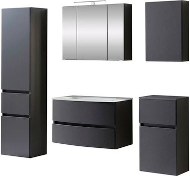 HELD MÖBEL Waschtisch-Set »KOPENHAGEN«, 8-teilig - grau