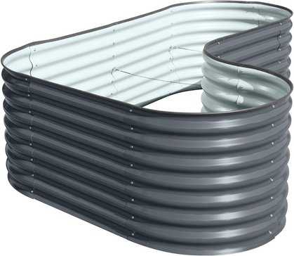 FLORAWORLD Hochbeet, anthrazit , BxH: 160 x 82 cm, 1900 l - schwarz