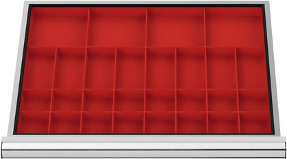 Simplaflex Schubladenorganizer, BxT: 600 x 450 mm, Kunststoff - rot