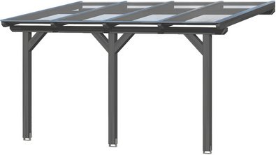 SKANHOLZ Terrassendach »Bormio«, 434 x 300 cm (BxT), Leimholz, schiefergrau