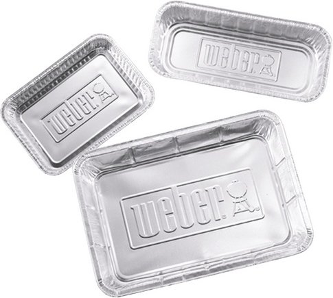 WEBER Tropfschale, groß, 10 Stück - silberfarben