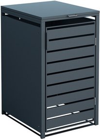 Westmann Mülltonnenbox »Kubus«, BxHxT: 68 x 116 x 80 cm, für 1 x 240 L Mülltonne, Stahl - grau