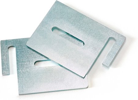 Wilk Verbinder, 4er-Set, geeignet für Gabionenzäune - silberfarben