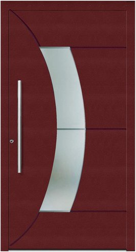 KNOCK Aluminium-Haustür »Terra Nova«, purpur - rot