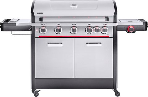 Gasgrill »Byron 5T+«, 7 Brenner, Grillfläche: 100 x 49 cm, mit Unterschrank - silberfarben