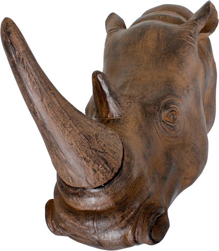 Geweih, Nashorn, Polyresin, braun