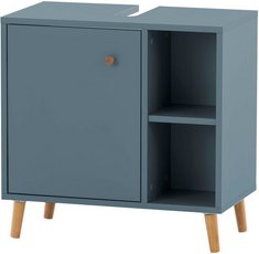 SCHILDMEYER Waschbeckenunterschrank »Bjarne«, BxHxT: 60,2 x 59,3 x 33 cm, fjord, melaminbeschichtet - blau