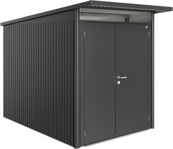 Thumbnail - BIOHORT Gerätehaus »AvantGarde®«, Stahl, BxHxT: 174 x 218 x 254 cm (Außenmaße inkl. Dachüberstand) - grau