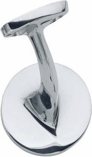 Intersteel Handlaufträger, Messing, runde Auflage - silberfarben