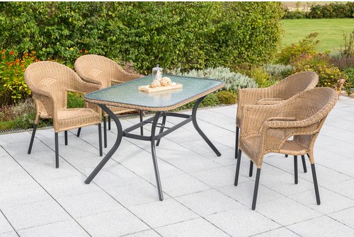 MERXX Gartenmöbelset »Ravenna«, 4 Sitzplätze, Aluminium/Kunststoff - grau