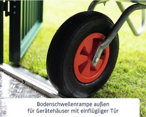 Thumbnail - Ecostar Rampe, Länge: 109 cm, Metall, für Gerätehaus - silberfarben