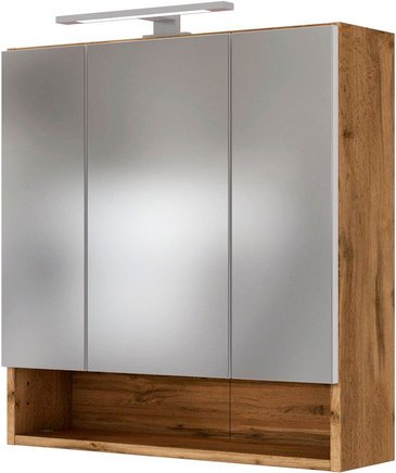 HELD MÖBEL Spiegelschrank »Livorno«, Höhe: 64 cm, Tiefe: 20 cm, wotaneichefarben - bunt