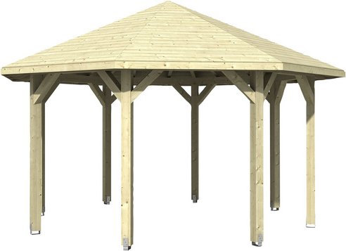 SKANHOLZ Pavillon »Nice 2«, Zeltdach, achteckig, BxHxT: 484 x 330 x 484 cm - beige