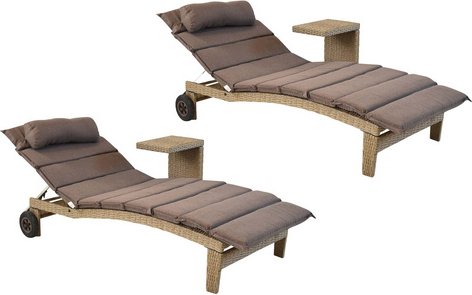 MERXX Gartenmöbelset »Andalusia«, Holz/Kunststoff, 4-teilig - gruen