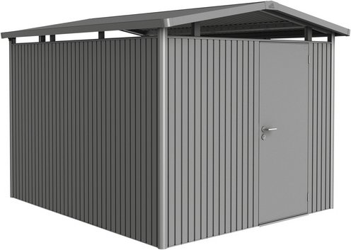BIOHORT Gerätehaus »Panorama«, Metall, BxHxT: 273 x 227 x 318 cm (Außenmaße inkl. Dachüberstand) - grau