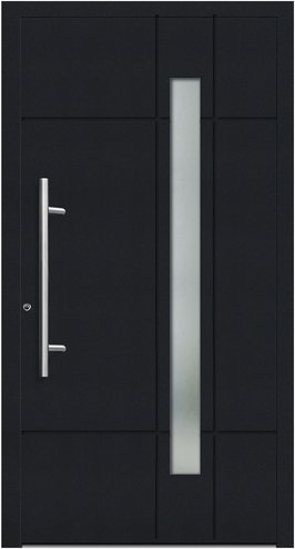 KNOCK Flügelüberdeckende Kunstoff-Haustür »Terra«, anthrazit - grau