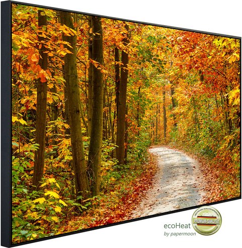 Thumbnail - papermoon Infrarotheizung »EcoHeat - Weg im bunten Herbstwald«, Matt-Effekt