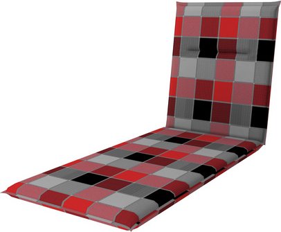 DOPPLER Auflage »Spot«, kariert, BxL: 60 x 195 cm - rot