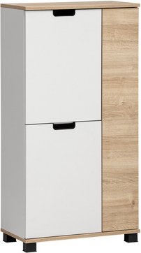 SCHILDMEYER Highboard »Emmik«, BxH: 59,8 x 116,9 cm, weiß eiche - weiss