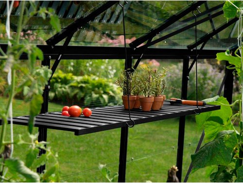 VITAVIA Alu-Regal, BxT: 31 x 120 cm - schwarz