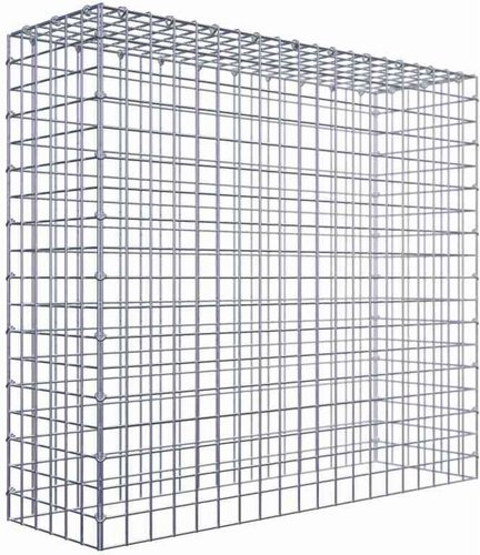 Gabiona Gabione, silbergrau, Maschenweite 5 cm x 5 cm, C-Ring - silberfarben