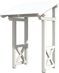 SKANHOLZ Vordach »Potsdam 4«, 176 x 156 cm (BxT), nordische Fichte, weiß - weiss