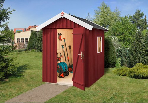 Thumbnail - WEKA Gartenhaus »Schwedenhaus Gr. 2«, Holz, BxHxT: 200 x 220 x 286 cm (Außenmaße inkl. Dachüberstand) - rot