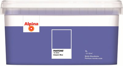 ALPINA Wandfarbe »PANTONE«, Amparo Blue, matt, 1 l - blau