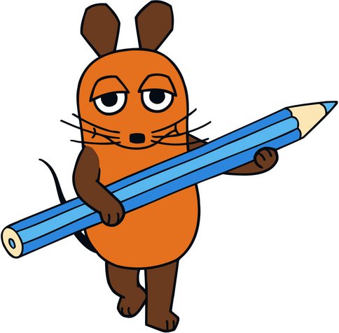 Die Maus Wandtattoo »Die Maus: Buntstift«, selbstklebend