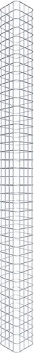 Gabiona Gabionensäule, silbergrau, BxTxH: 22 x 22 x 200 cm, Maschenweite 5 x 5 cm - silberfarben