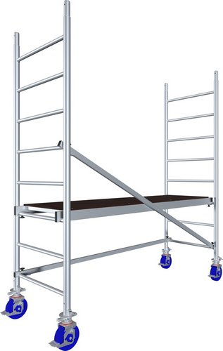 Thumbnail - KRAUSE Fahrgerüst »ProTec«, Arbeitshöhe: 2,90 m, max. 200 kg/m², Aluminium - silberfarben