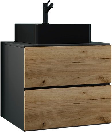 VCM Waschplatz-Set »Lendas«, 2-tlg., 60 cm, anthrazit - grau