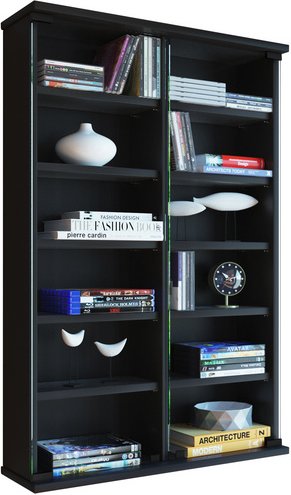 VCM Wandregal »Zuntisa«, BxHxL: 18 x 91,5 x 60 cm, Holzwerkstoff - schwarz