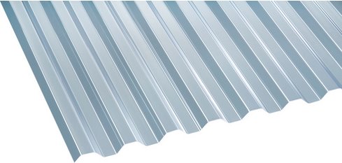 GUTTA Dachplatte »Trapez 70/18«, LxBxS: 2000 x 1090 x 0,8 mm, PET, klar - transparent